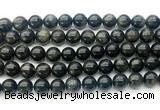 CAE323 15.5 inches 10mm round astrophyllite gemstone beads