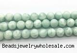 CAS305 15.5 inches 14mm round snowflake angelite gemstone beads