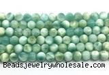 CAS321 15.5 inches 8mm round peacock angelite gemstone beads