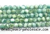 CAS322 15.5 inches 10mm round peacock angelite gemstone beads