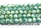 CAS323 15.5 inches 12mm round peacock angelite gemstone beads