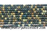 CAZ15 15.5 inches 4mm round azurite gemstone beads