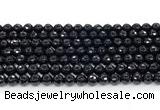 CON124 15.5 inches 6mm faceted round black onyx gemstone beads