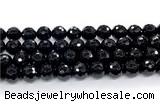 CON127 15.5 inches 12mm faceted round black onyx gemstone beads