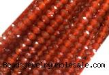 AGBS08 15 inches 5*8mm faceted rondelle red agate beads wholesale