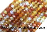 AGBS12 15 inches 5*8mm faceted rondelle red agate beads wholesale