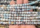 AGBS205 15 inches 6mm round tibetan dzi agate gemstone beads