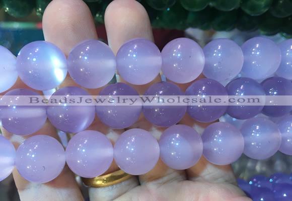 AGBS402 15 inches 14mm round purple agate beads wholesale