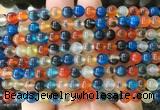 AGBS418 15 inches 6mm faceted round sugar heart agate beads wholesale