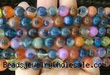 AGBS422 15 inches 8mm faceted round sugar heart agate beads wholesale
