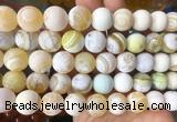 AGBS440 15 inches 14mm round Matte agate beads wholesale