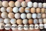 AGBS441 15 inches 14mm round Matte agate beads wholesale AGBS441 15 inches 14mm round Matte agate beads wholesale
