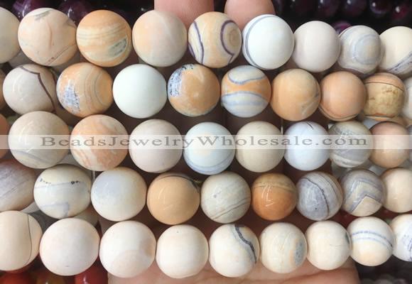 AGBS441 15 inches 14mm round Matte agate beads wholesale