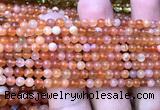 AGBS60 15 inches 4mm round orange botswana agate beads