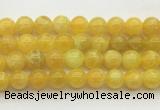 AGBS75 15 inches 10mm round yellow fire agate beads wholesale