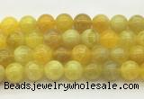 AGBS76 15 inches 12mm round yellow fire agate beads wholesale