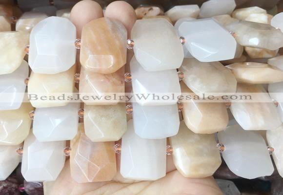 AJBS03 15 inches 15*20mm - 18*25mm faceted freeform pink aventurine beads