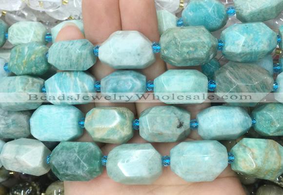 AMBS17 15 inches 13*18mm - 15*20mm faceted nuggets amazonite beads