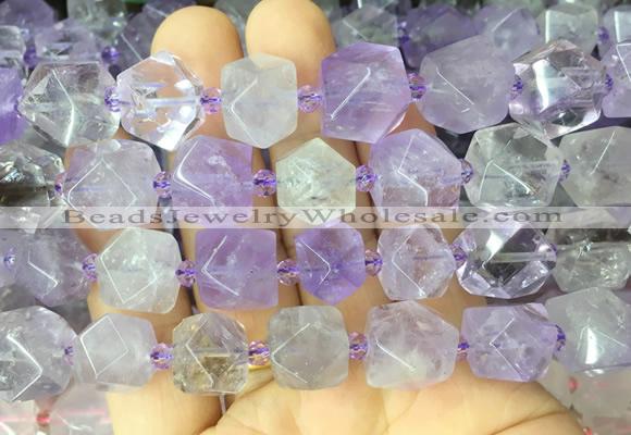 ANBS01 15 inches 10*14mm - 12*15mm faceted nuggets ametrine beads