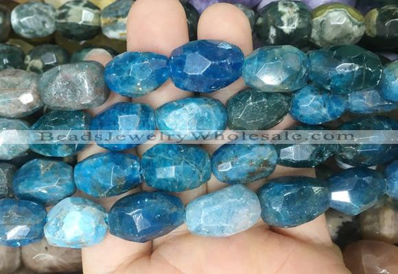 APBS02 15 inches 12*16mm - 13*18mm faceted nuggets apatite beads