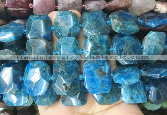 APBS03 15 inches 15*20mm - 18*25mm faceted freeform apatite beads