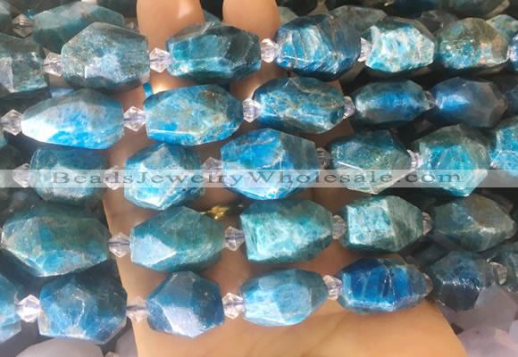 APBS05 15 inches 12*16mm - 15*20mm faceted nuggets apatite beads