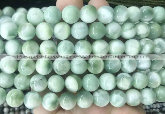 ASBS12 15 inches 12mm round green angelite gemstone beads wholesale
