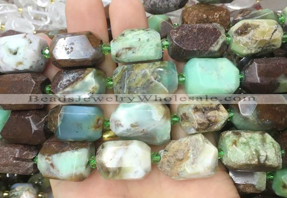 AUBS03 15 inches 13*18mm - 15*20mm faceted nuggets Australia chrysoprase beads