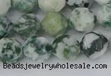 CAA1022 15.5 inches 10mm faceted nuggets tree agate beads