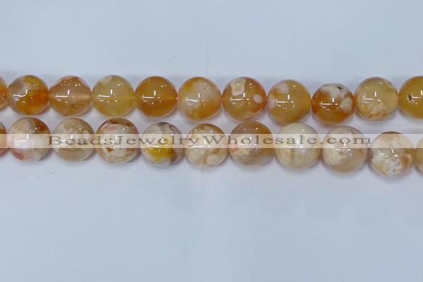 CAA1076 15.5 inches 16mm round sakura agate gemstone beads