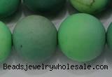 CAA1156 15.5 inches 16mm round matte grass agate beads wholesale