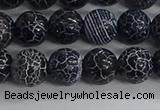 CAA1211 15.5 inches 8mm round frosted agate beads wholesale