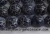 CAA1212 15.5 inches 10mm round frosted agate beads wholesale