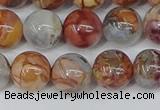 CAA1223 15.5 inches 10mm round gold mountain agate beads