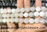 CAA1445 15.5 inches 14mm round matte druzy agate beads