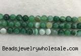 CAA2003 15.5 inches 10mm round banded agate gemstone beads