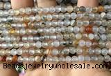 CAA3596 15.5 inches 4mm round dendritic agate beads wholesale