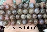 CAA3640 15.5 inches 12mm round flower agate beads wholesale