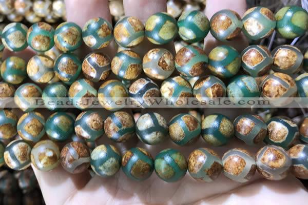 CAA3915 15 inches 10mm round tibetan agate beads wholesale