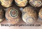 CAA3924 15 inches 12mm round tibetan agate beads wholesale