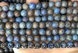 CAA4010 15.5 inches 8mm round blue crazy lace agate beads