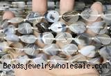 CAA4375 15.5 inches 12*16mm flat teardrop Montana agate beads