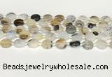 CAA4384 15.5 inches 14mm flat round Montana agate beads