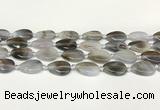 CAA4389 15.5 inches 15*20mm flat teardrop Montana agate beads