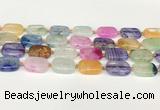 CAA4415 15.5 inches 15*20mm rectangle agate druzy geode beads