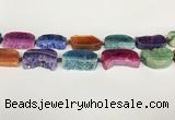 CAA4541 15.5 inches 22*32mm - 25*35mm freefrom agate druzy geode beads