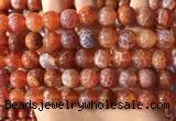 CAA5074 15.5 inches 12mm round red dragon veins agate beads
