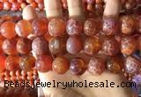 CAA5076 15.5 inches 16mm round red dragon veins agate beads