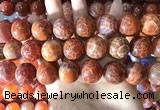 CAA5078 15.5 inches 20mm round red dragon veins agate beads