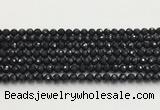 CAA5337 15.5 inches 6mm faceted round black onyx beads wholesale